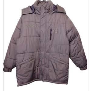 Makaveli branded Tupac long puffer coat XL gray